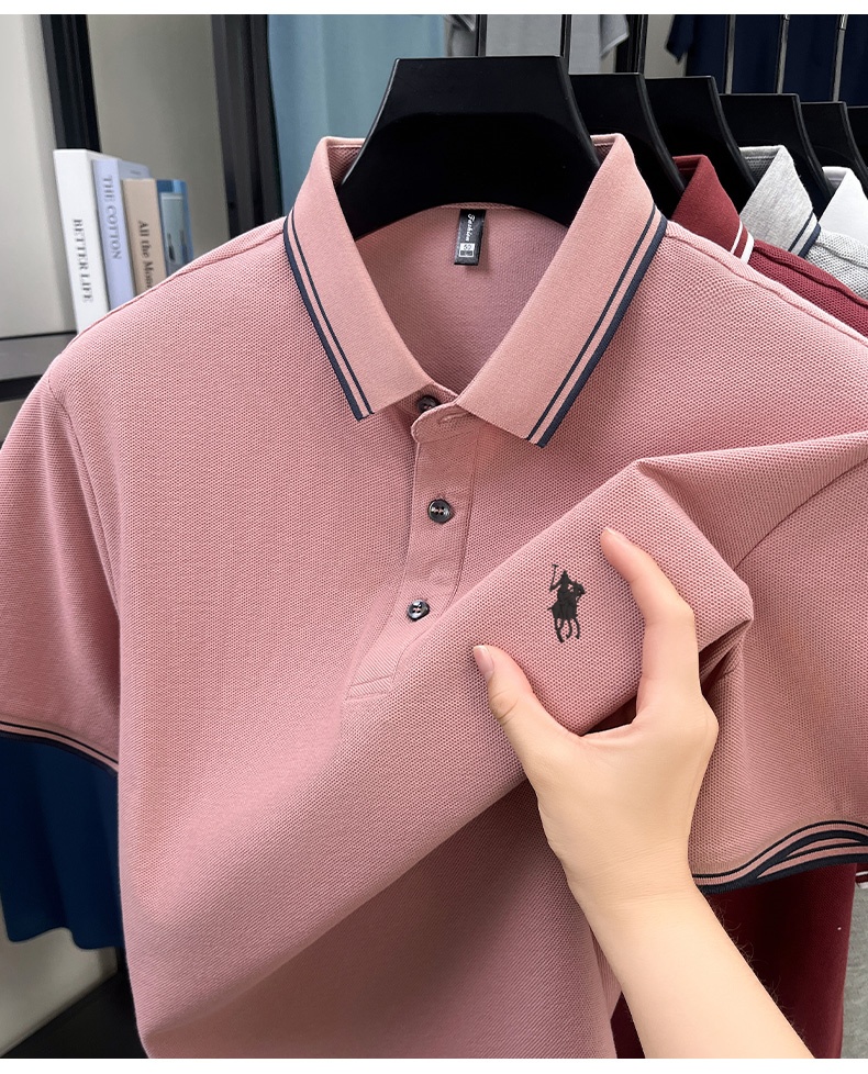 Summer Striped Collar Polo Shi - Polo Shirt Pique review and price
