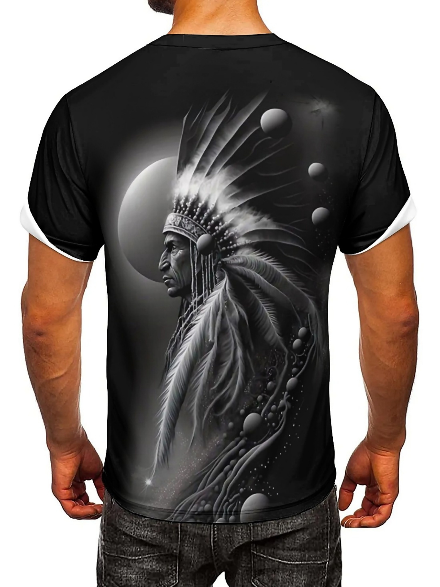 Men's 3D Printed Tribal Chieft - Tee Graphic Print review and price