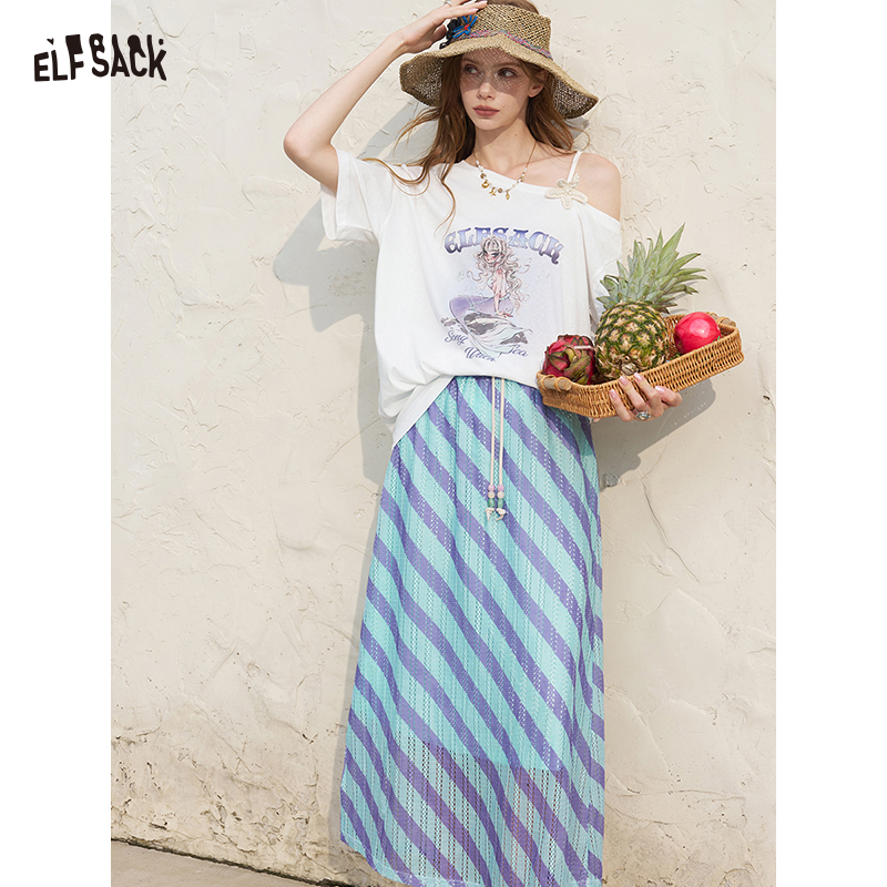 ELFSACK Women's Off Shoulder W - Tee Graphic Print review and price
