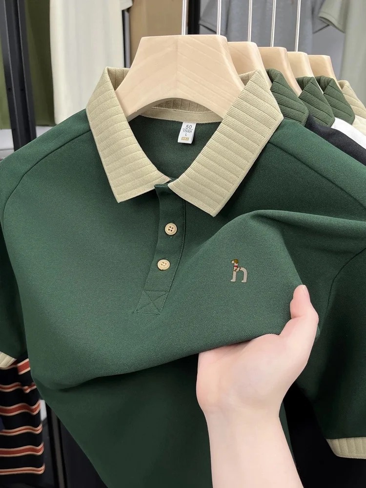 Luxury brand men's short sleev - Polo Shirt Pique review and price