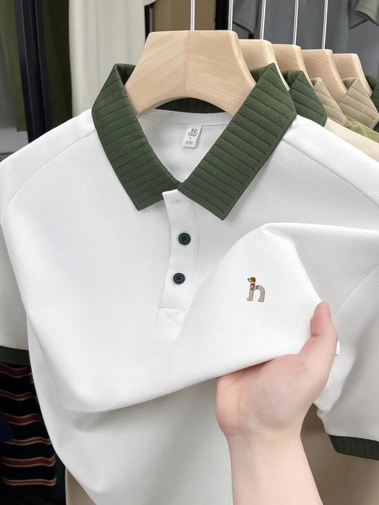 Luxury brand men's short sleev - Polo Shirt Pique review and price
