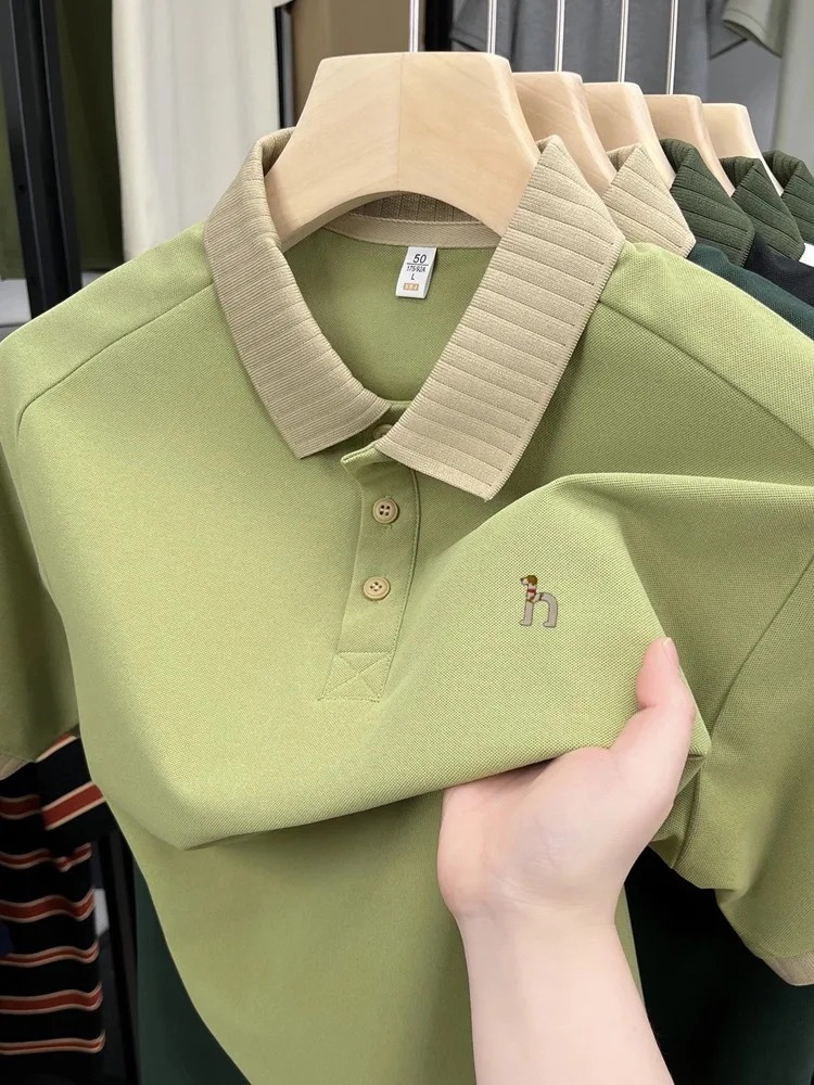 Luxury brand men's short sleev - Polo Shirt Pique review and price