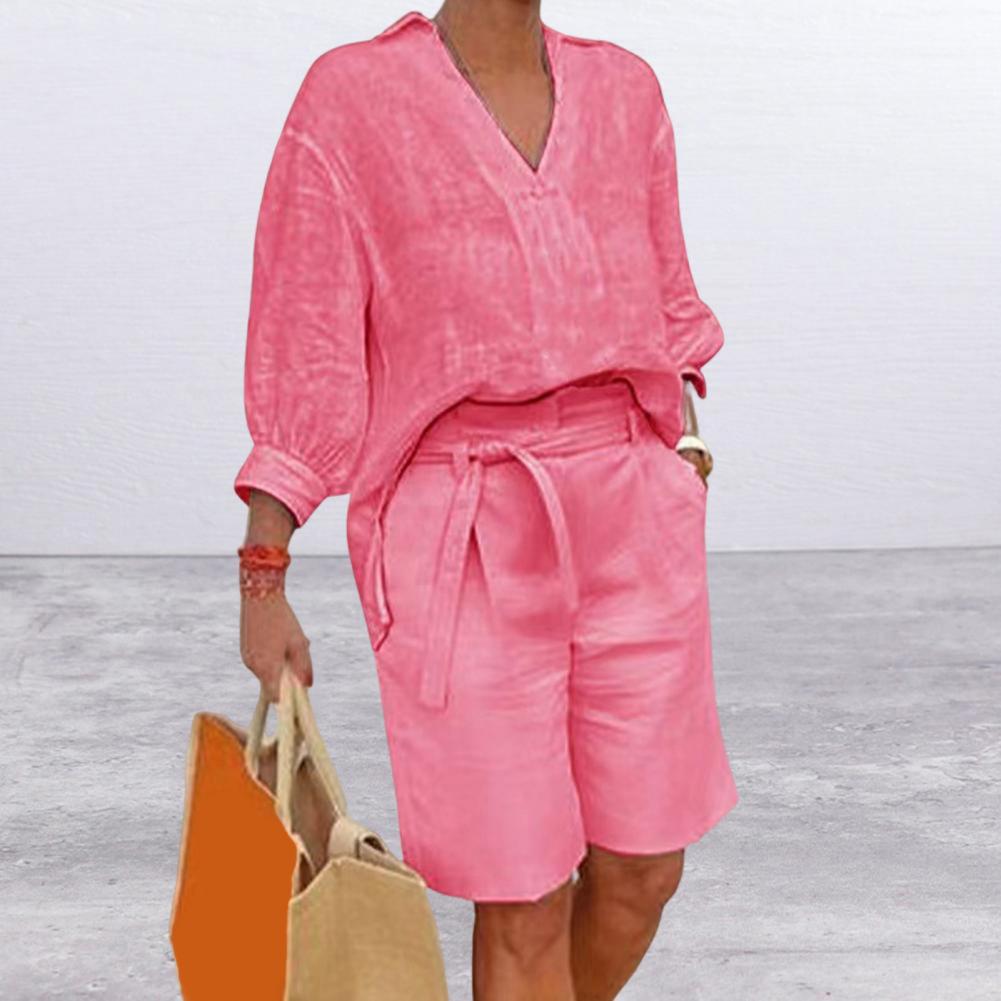 Cotton Linen Women's Two Piece - Linen Shirt Breathable review and price