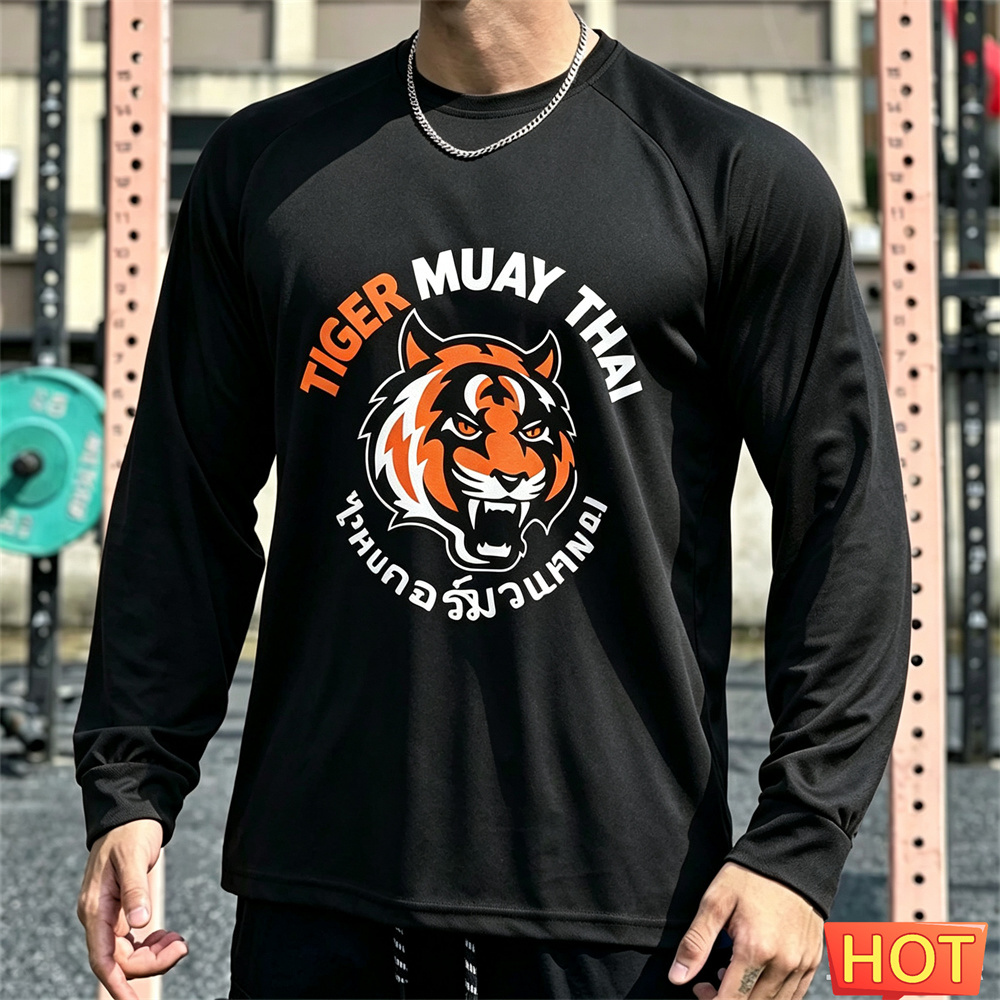Muay Thai Men's Long sleeved T - Tee Graphic Print review and price