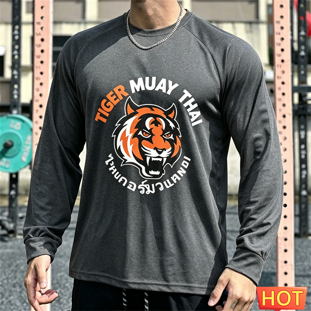 Muay Thai Men's Long sleeved T - Tee Graphic Print review and price